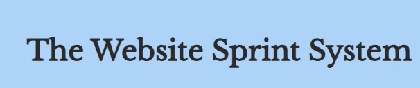 Alyssa Brady – The Website Sprint System