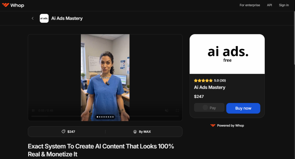 Max - Ai Ads Mastery 5d  - Exact System To Create AI Content That Looks 100% Real & Monetize It