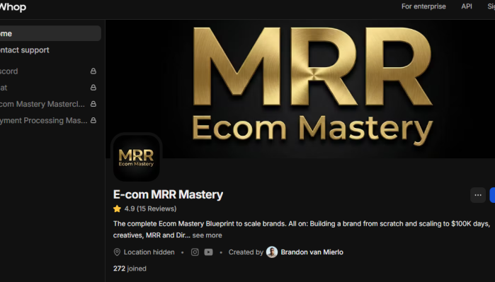 Brandon van Mierlo – E-com MRR Mastery